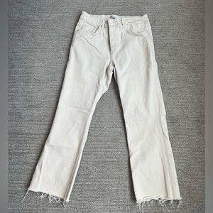 TAN ZARA FLARE JEANS